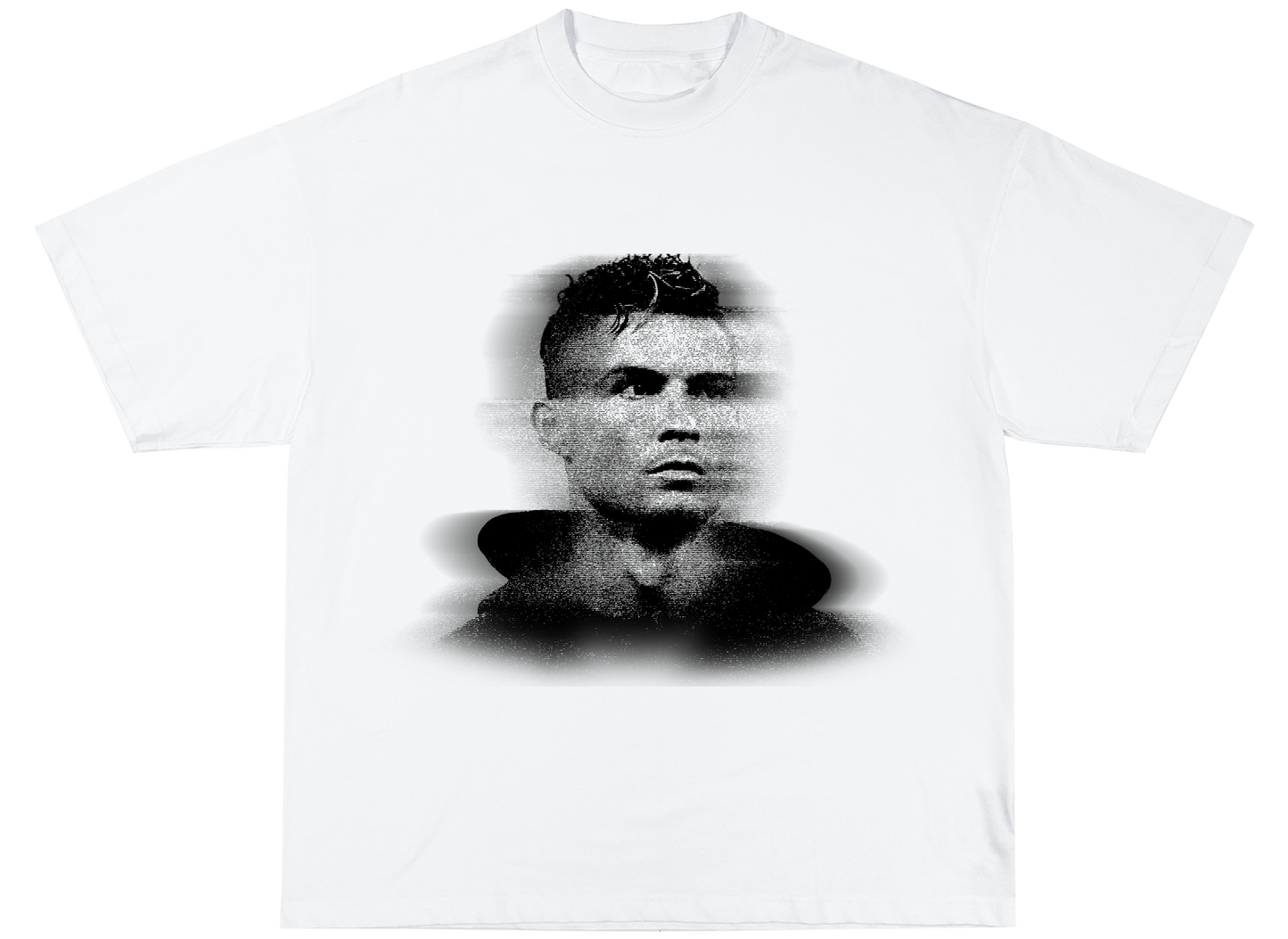 Cristiano Ronaldo (B/W) Tee white- Organic Oversize Shirt