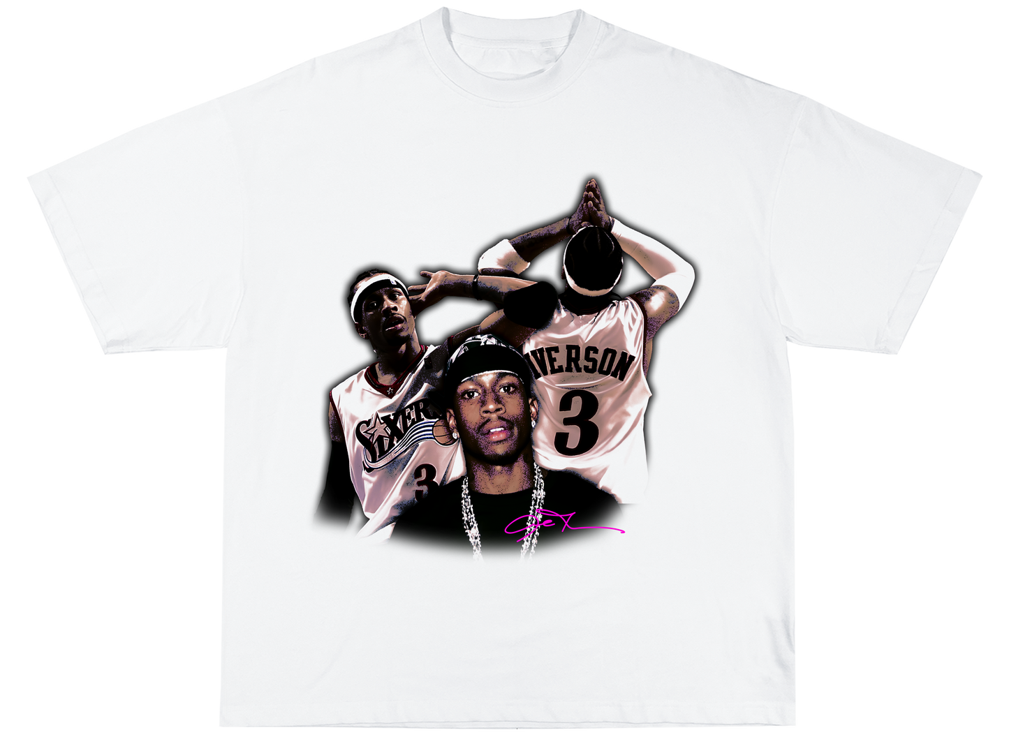 Allen Iverson Tee white - Organic Oversize Shirt