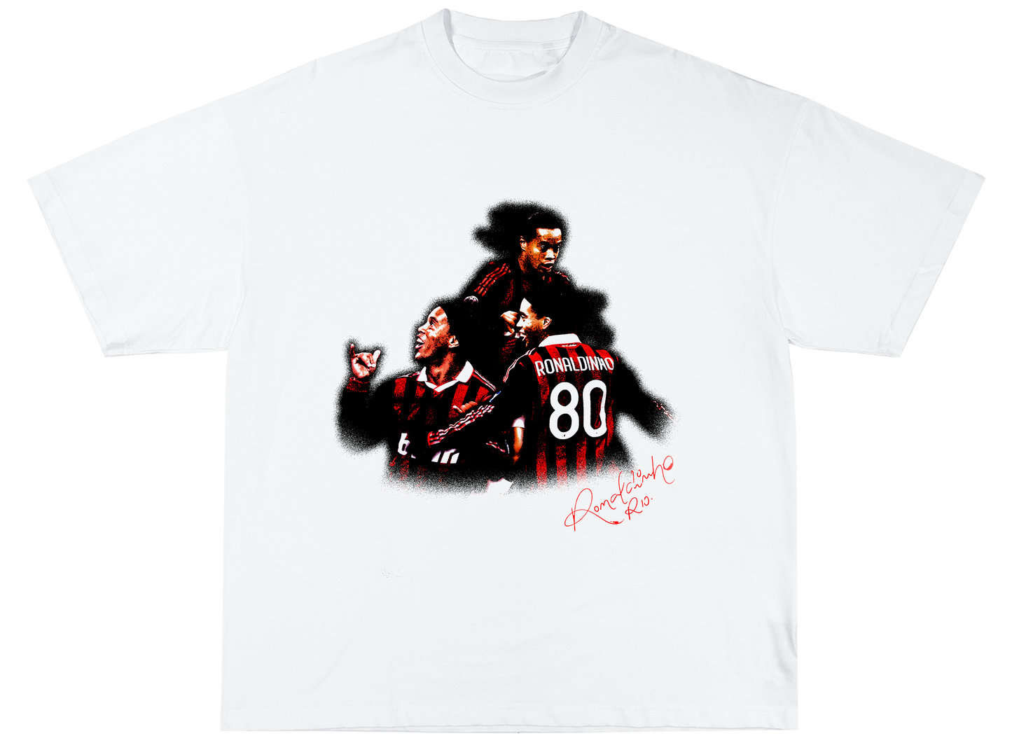 Ronaldinho Tee white - Organic Oversize Shirt