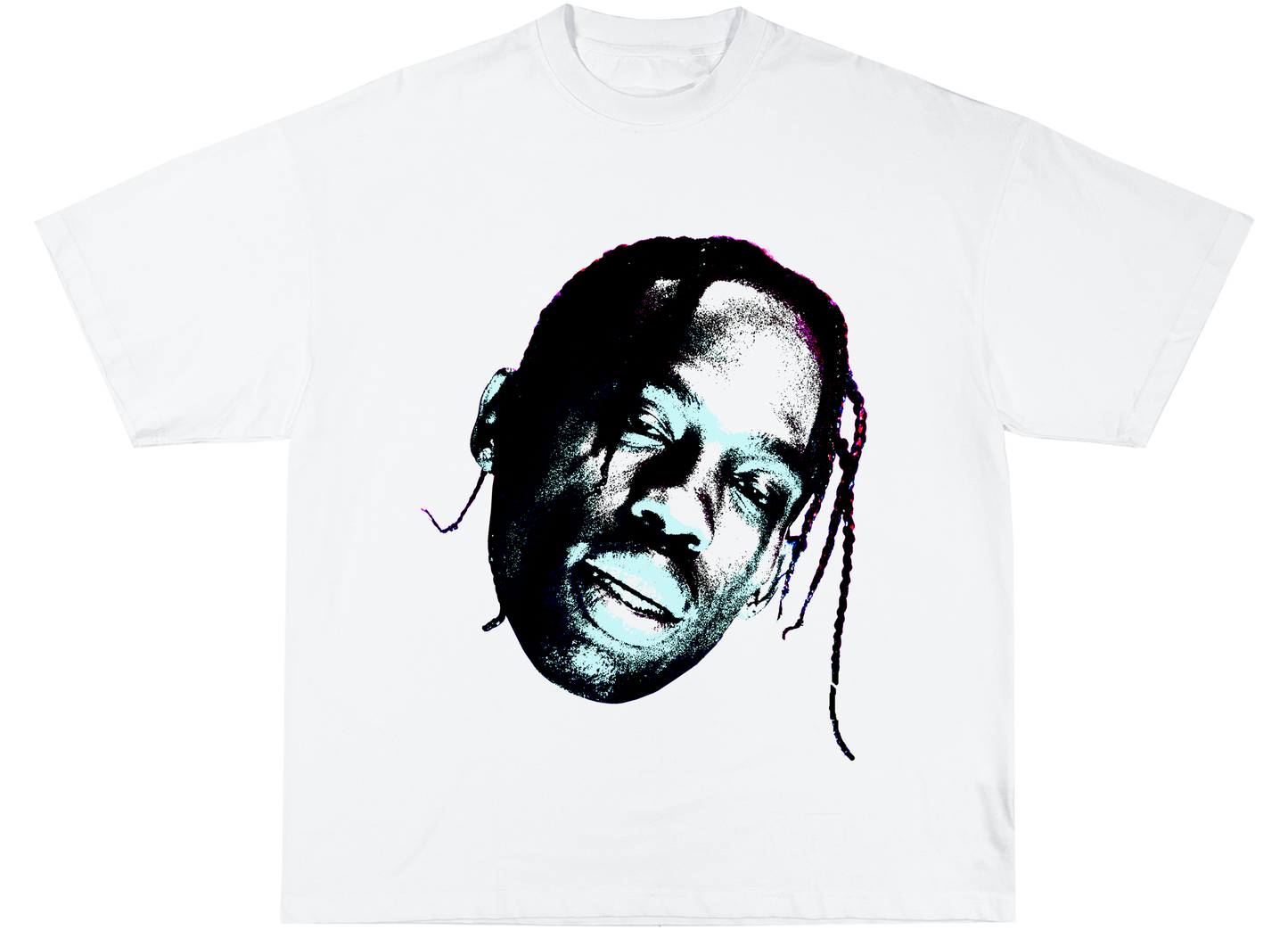 Travis Scott Tee white - Organic Oversize Shirt