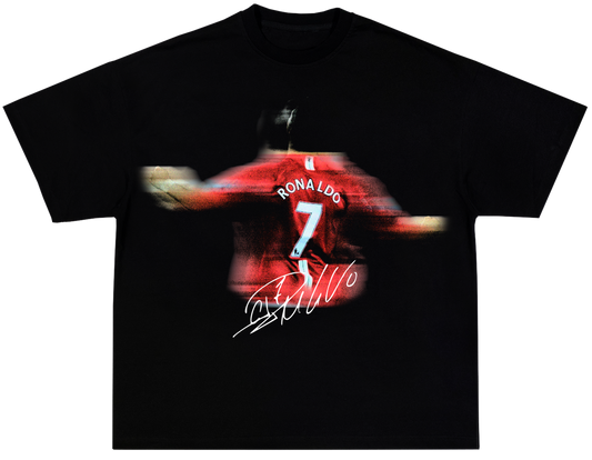 Cristiano Ronaldo (ManUtd) Tee black - Organic Oversize Shirt