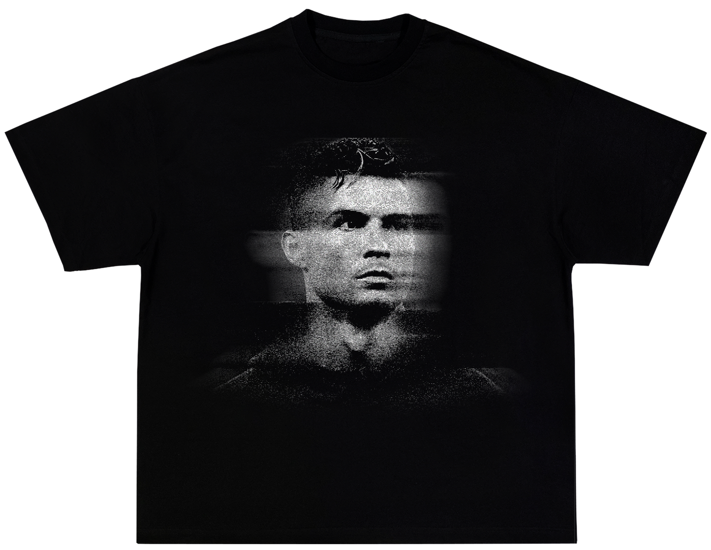 Cristiano Ronaldo (B/W) Tee black - Organic Oversize Shirt