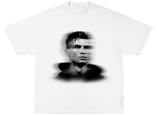 Cristiano Ronaldo (B/W) Tee white- Organic Oversize Shirt
