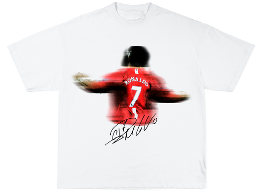 Cristiano Ronaldo (ManUtd) Tee white - Organic Oversize Shirt