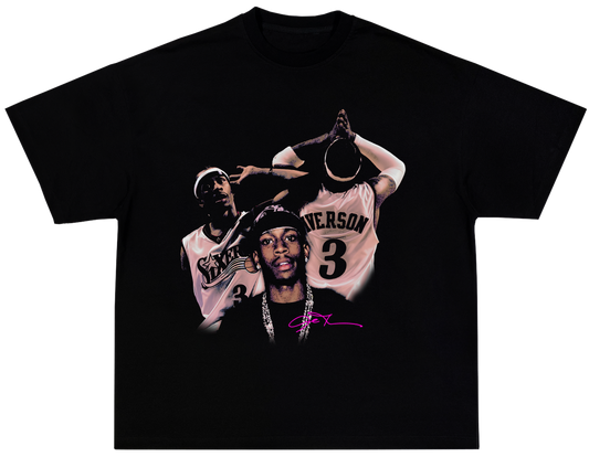 Allen Iverson Tee black - Organic Oversize Shirt