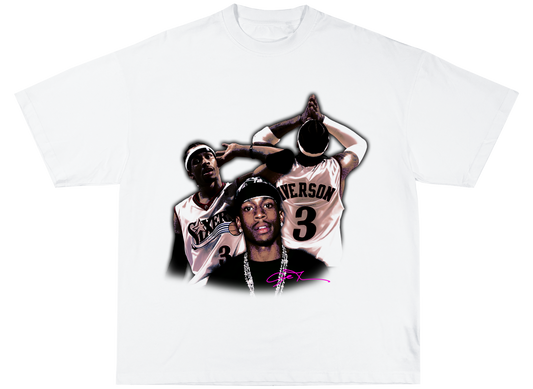 Allen Iverson Tee white - Organic Oversize Shirt