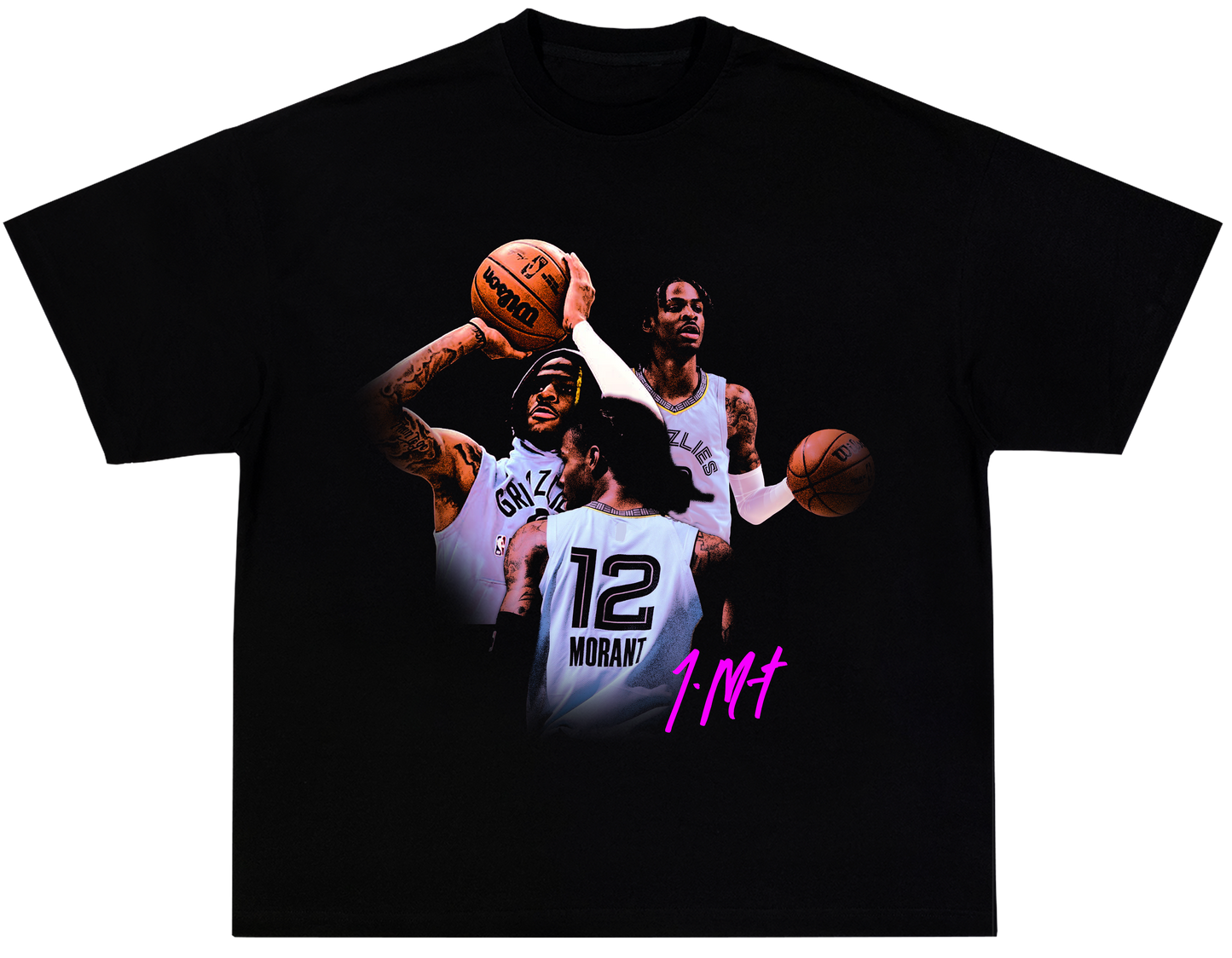 Ja Morant Tee black - Organic Oversize Shirt