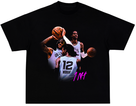 Ja Morant Tee black - Organic Oversize Shirt