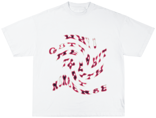 Nonsense Tee white - Organic Oversize Shirt